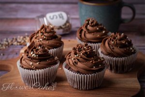 Cupcakes med massor av choklad
