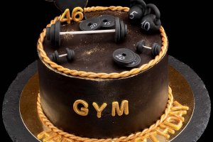 Gymtårta för födelsedags&quot;barn&quot; som gillar träning. 
Prisgrupp: Specialtårta